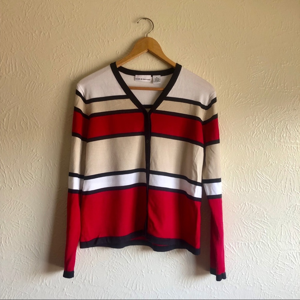 Croft & Barrow Multicolor Striped Cardigan